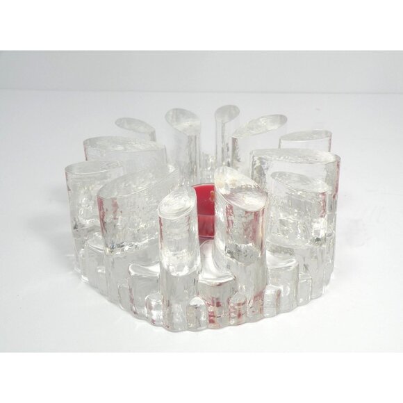 Mid-Century Modern Glasdesign George Shutte Vintage Heavy Clear Glass Trivet Hot - Picture 5 of 7